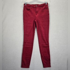 KUT From The Kloth Mia Toothpick Skinny Womens  Jeans Size 8 Burgundy  Stretch